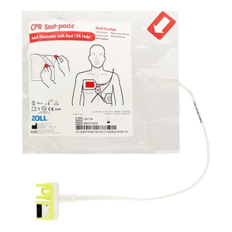 Électrodes CPR Stat Paz adulte ZOLL AED PLUS PRO aide au massage